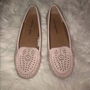 Lucky Brand Pink Moccasin Flats